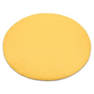 RugsX RugsX Bunny Rug in Gold | Size: 160 cm diameter