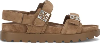 Tory Burch Womens Sandals Mellow Sports River Rock Suede Cow Hide