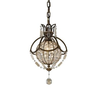 Netlighting Bellini 1 Light Ceiling Pendant British Bronze Oxidized Bronze E14 in Brown