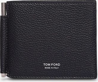 Tom Ford Brieftasche aus genarbtem Leder mit Geldscheinklammer