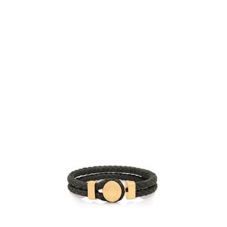 Tom Ford Bracelets, male, Green, XL, Leather Press Stud Bracelet