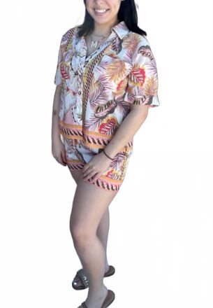 Hem & Thread Tropical Print Set In Multi