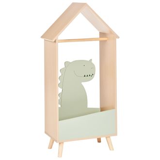 Beliani Beliani - Perchero Con Almacenaje De Madera De Pino Mdf Con Motivo De Dinosaurio En Madera Clara Verde Claro Durango