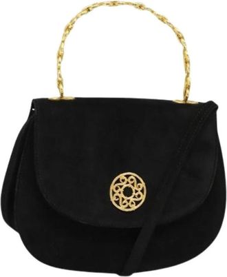 Celine Pre-owned Mini Bags, female, Black, Size: ONE SIZE Pre-owned Vintage Suede Mini Bag