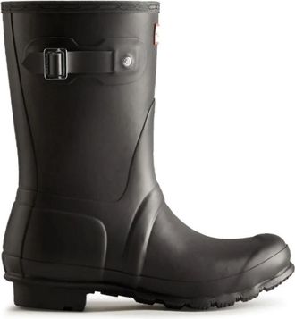 Hunter Original Short - Dames - Regenlaarzen - Zwart - 36 EU - Leer - Schoenen
