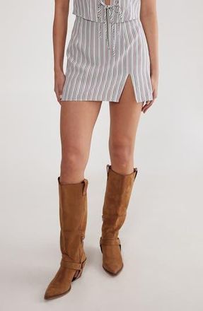NASTY GAL Stripe Miniskirt in Mint at Nordstrom Rack, Size 12