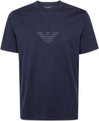 Emporio Armani Katoenen T-shirt - Heren - T-shirts - Blauw - XL - Katoen - Tops