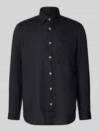 Marc O'Polo Regular Fit Freizeithemd aus reinem Leinen in Black, Gr&ouml;&szlig;e XXL