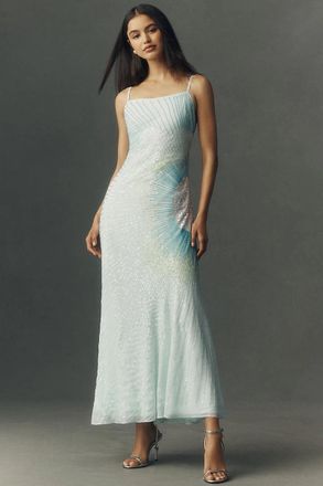 BHLDN Sheer Beaded Slip Dress