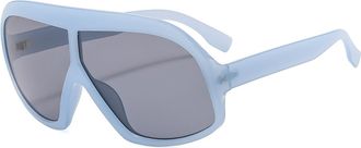 Generic Large Frame Driving Men Sunglasses Vacation Outdoor Women Sports Sun Glasses(Blue)