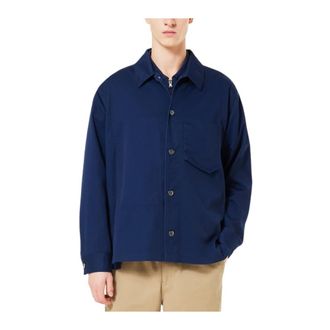 Oakley Cotton Overshirt - male - Oakley - Casual Shirts - Blue - XL - Shirts