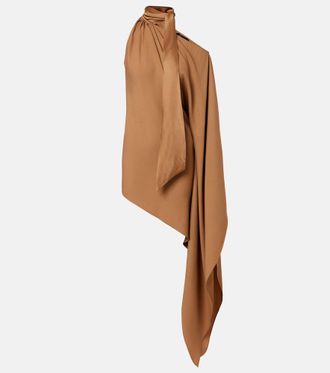 Taller Marmo Atlas asymmetric crepe cady minidress