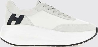 Hogan Sneaker H696 in pelle di vitello liscia e suede con suola chunky