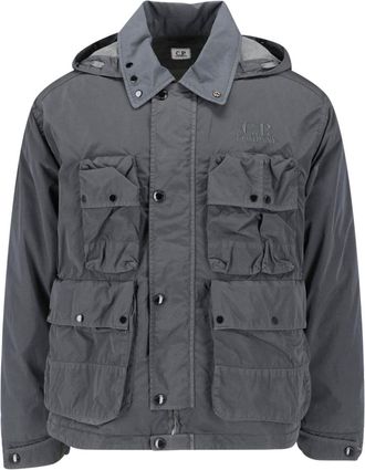 C.P. Company Heavy Chrome-R Jacket with Hood and Goggle Lenses