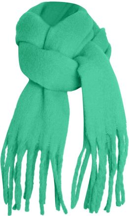 Generic Large Scarf Womens Long Blanket Chunky Oversized Winter Fall Warm Scarf Big Scarves Wrap Shawl Soft Wool Scarves (Green, One Size)