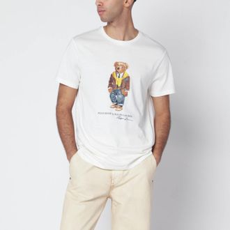 Polo Ralph Lauren T-shirt Polo Bear bianca Custom Slim-Fit