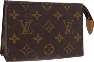 Louis Vuitton Pre-owned Clutches, female, Brown, Size: ONE SIZE Pre-owned Canvas Pouch