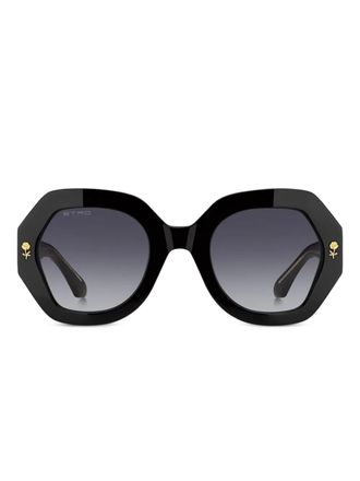 Etro geometric-frame sunglasses - Black
