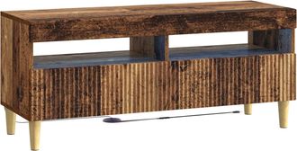 vidaXL Mueble De Tv Led Madera Envejecida Madera De Ingenier&iacute;a Vidaxl