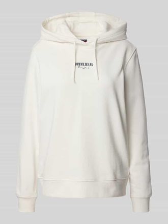 Tommy Jeans Regular Fit Hoodie aus reiner Baumwolle in Offwhite, Gr&ouml;&szlig;e XL