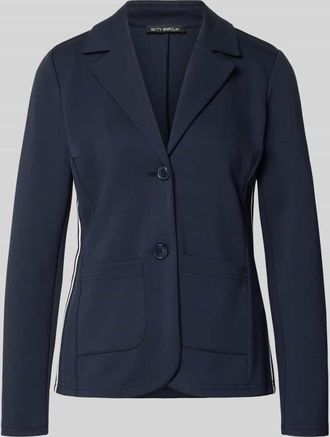 Betty Barclay Slim Fit Blazer aus Viskose-Mix mit Reverskragen in Marine, Gr&ouml;&szlig;e 36