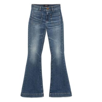 Seafarer Pantalone Delphine - Dames - Flared Jeans - Blauw - W27 - Katoen - Jeans