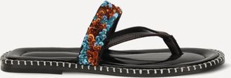Dries Van Noten Sandali slip-on in pelle con paillettes Woman 37.5