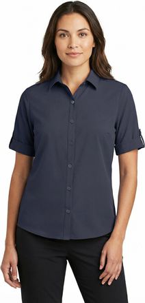 Killtec Funktionsbluse KILLTEC KOS 85 WMN WVN SHRT, Damen, Gr. 36, nachtblau, Obermaterial: 100% Polyester, Blusen Funktionsbluse, sportliche Passform, f&uuml;r Fr