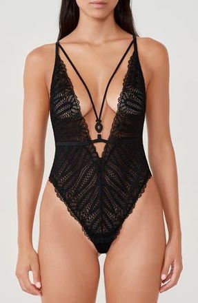 Etam Virtuose Bodysuit in Black at Nordstrom Rack, Size Large