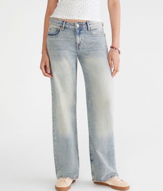 A&eacute;ropostale Low-Rise Baggy Wide Leg Jean