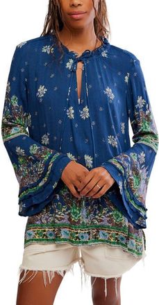 Free People Bridgette Tunic in Deep Indigo Combo at Nordstrom, Size X-Large