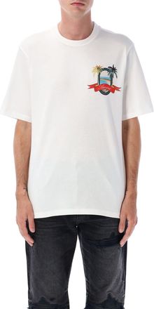 Amiri Mens Paradise Tee - White Cotton - Size Small