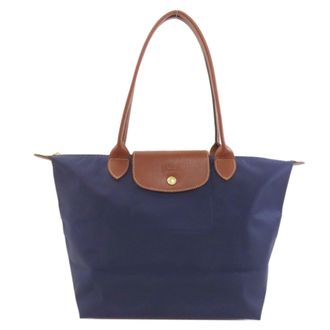 Longchamp Le Pliage Navy Nylon Tote Bag (Pre-Owned)