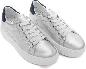 Ara Mikky Platform Sneaker in Silver W/Blue at Nordstrom, Size 11.5
