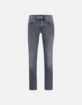 HUGO BOSS Mens Delaware Slim Fit Grey Jeans