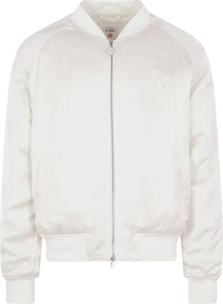 Casablanca Jassen, Heren, Wit, M, Zipp-jas van zijde
