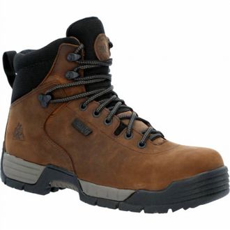 Rocky Mens Mobilite Composite Waterproof Work Boot In Brown