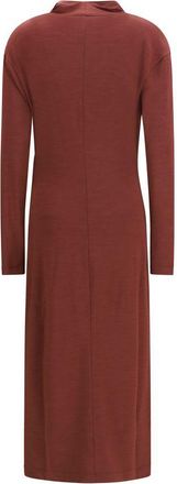 Brunello Cucinelli Merino Wool Draped Dress - Red