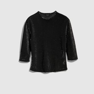 Gucci Jersey Top With Iridescent Effect, Black, Ready-to-wear