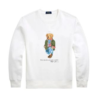 Polo Ralph Lauren Sweatshirts, male, White, XL, Long Sleeve Sweatshirt