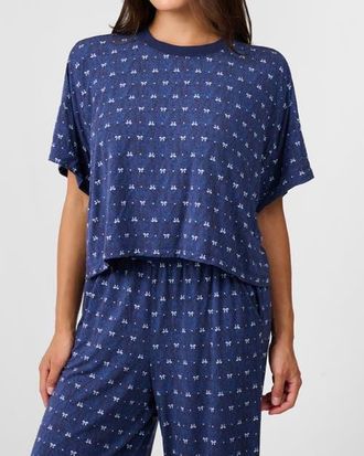 WeWoreWhat Cropped Sleep Tee in Medium Wash at Nordstrom, Size X-Small