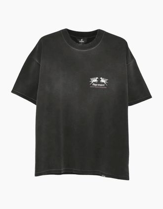 Represent Mens Graphic Logo Oversized Black T-Shirt - Size: 40