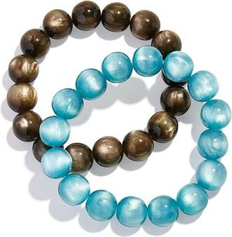 BaubleBar Jane Set of 2 Beaded Bracelets in Blue Multi at Nordstrom