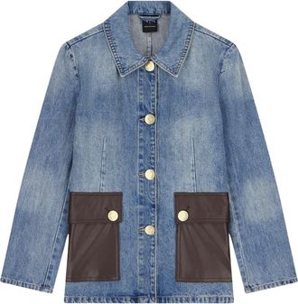 A|X Armani Exchange Denim Blazer Jas - Dames - Spijkerjassen - Blauw - 2XS - Denim - Jassen