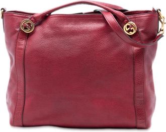 Gucci Pre-owned Tote Bags, female, Red, Size: ONE SIZE Pre-owned Leather Shoulder Bag
