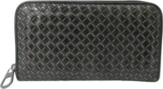 Bottega Veneta Tweedehands leren portemonnees - Heren - Vintage Accessoires - Zwart - ONE Size - Leer - Vintage