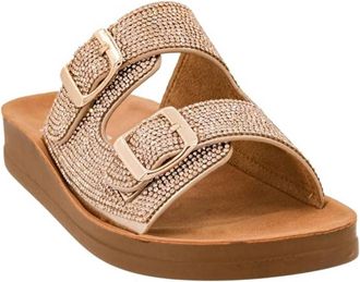 Corkys Footwear Womens Lets Be Real Slip-On Sandal In Rose Gold