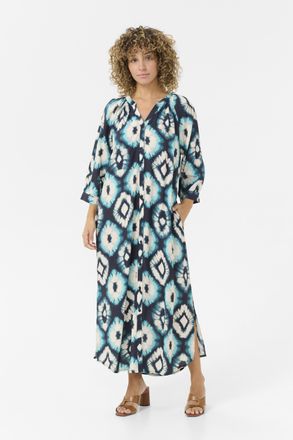 Cream Jurk Loose fit blue multi