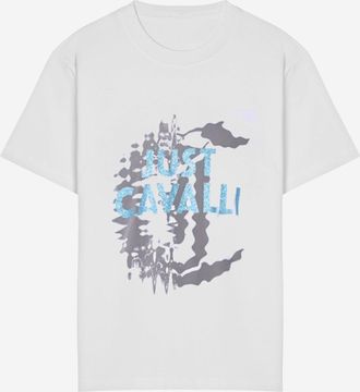 Just Cavalli Baumwoll-T-Shirt mit Logo-Print