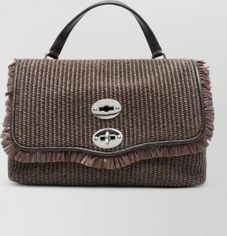 Zanellato postina vimini small shoulder bag top handle